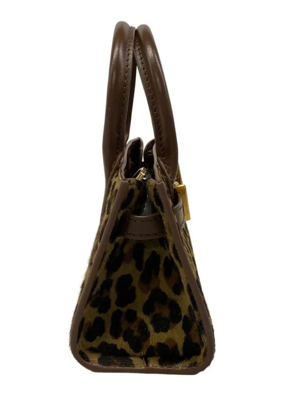 VERSACE Medusa '95 1015820 Brown Dark Brown Black Unborn Calf Leather Handbag